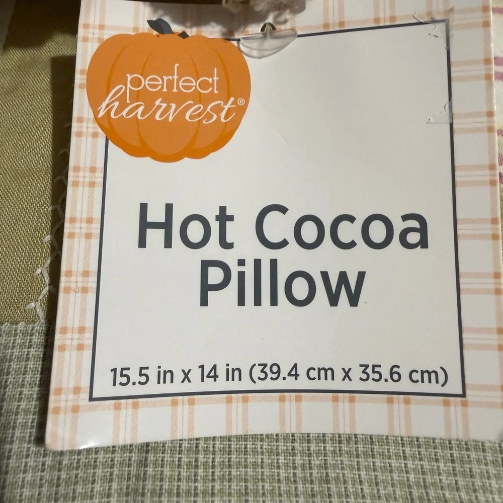 Cozy Green Mug-Shaped Plush Pillow NWT Hot‎ Cocoa pillow